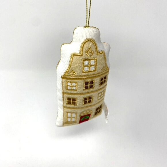 Target Fabric House with Red Door Christmas Tree Ornament Cream Wondershop™ - Picture 5 of 8